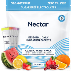 Nectar Hydration Packets tub for convenient daily electrolyte support on the go.