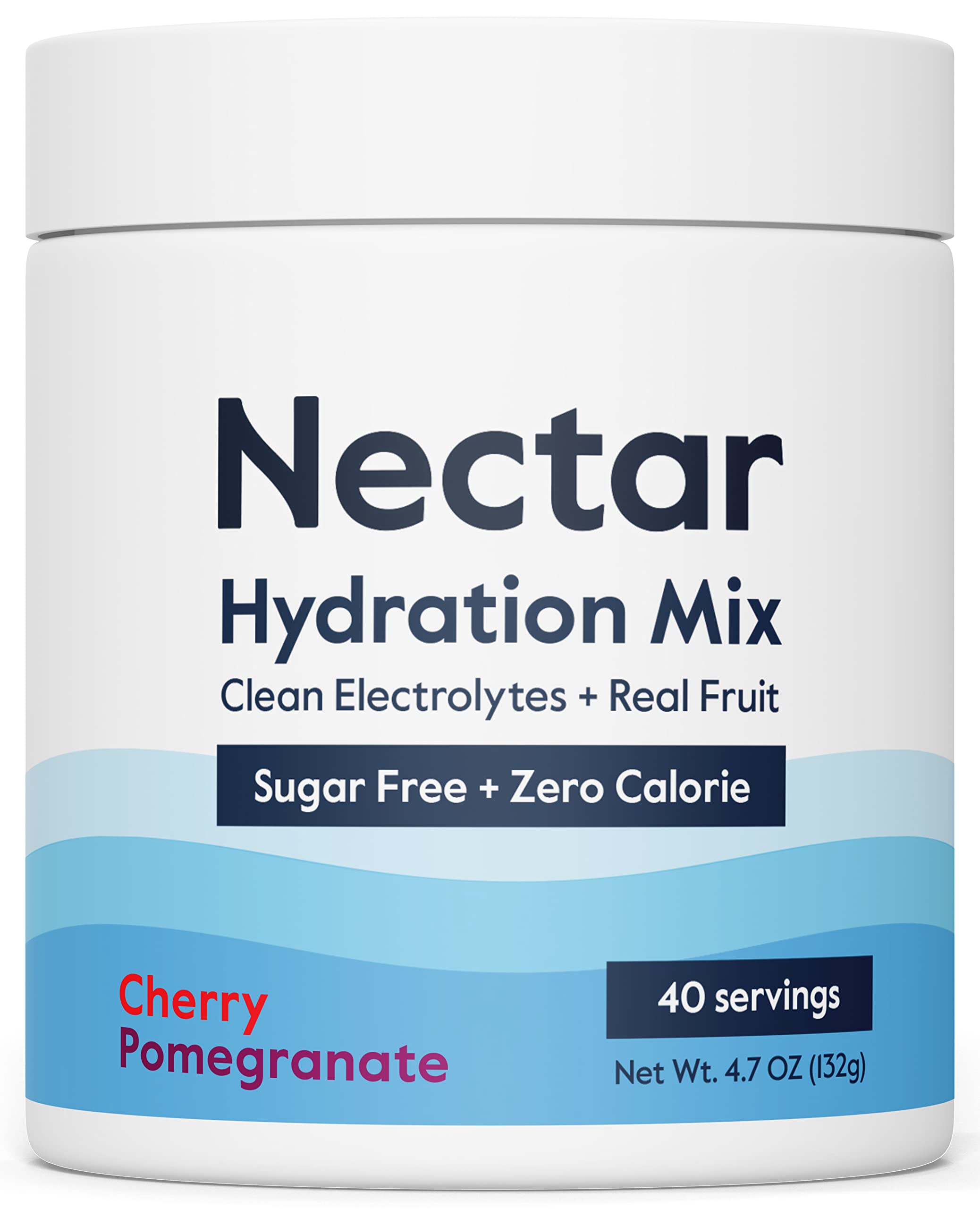 Nectar Sugar Free Electrolytes Powder Cherry Pom tub—zero calories for everyday hydration.