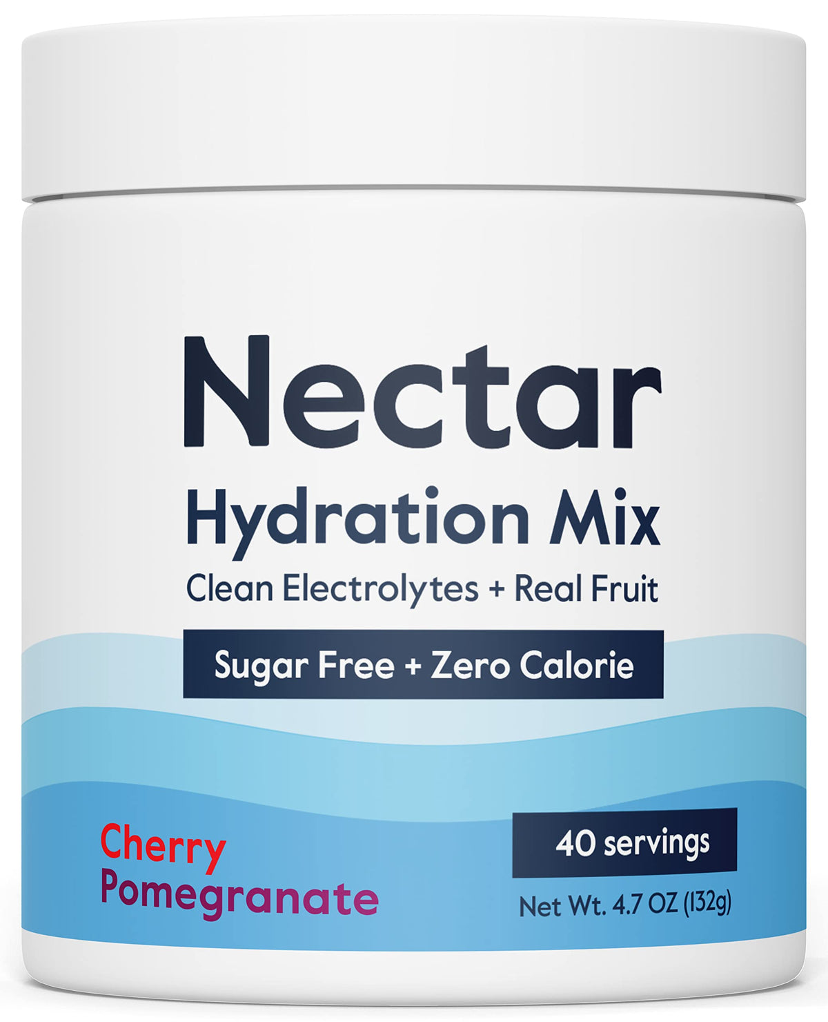 Nectar Sugar Free Electrolytes Powder Cherry Pom tub—zero calories for everyday hydration.
