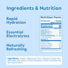 Nectar electrolytes powder stirred in a glass with refreshing watermelon flavor.