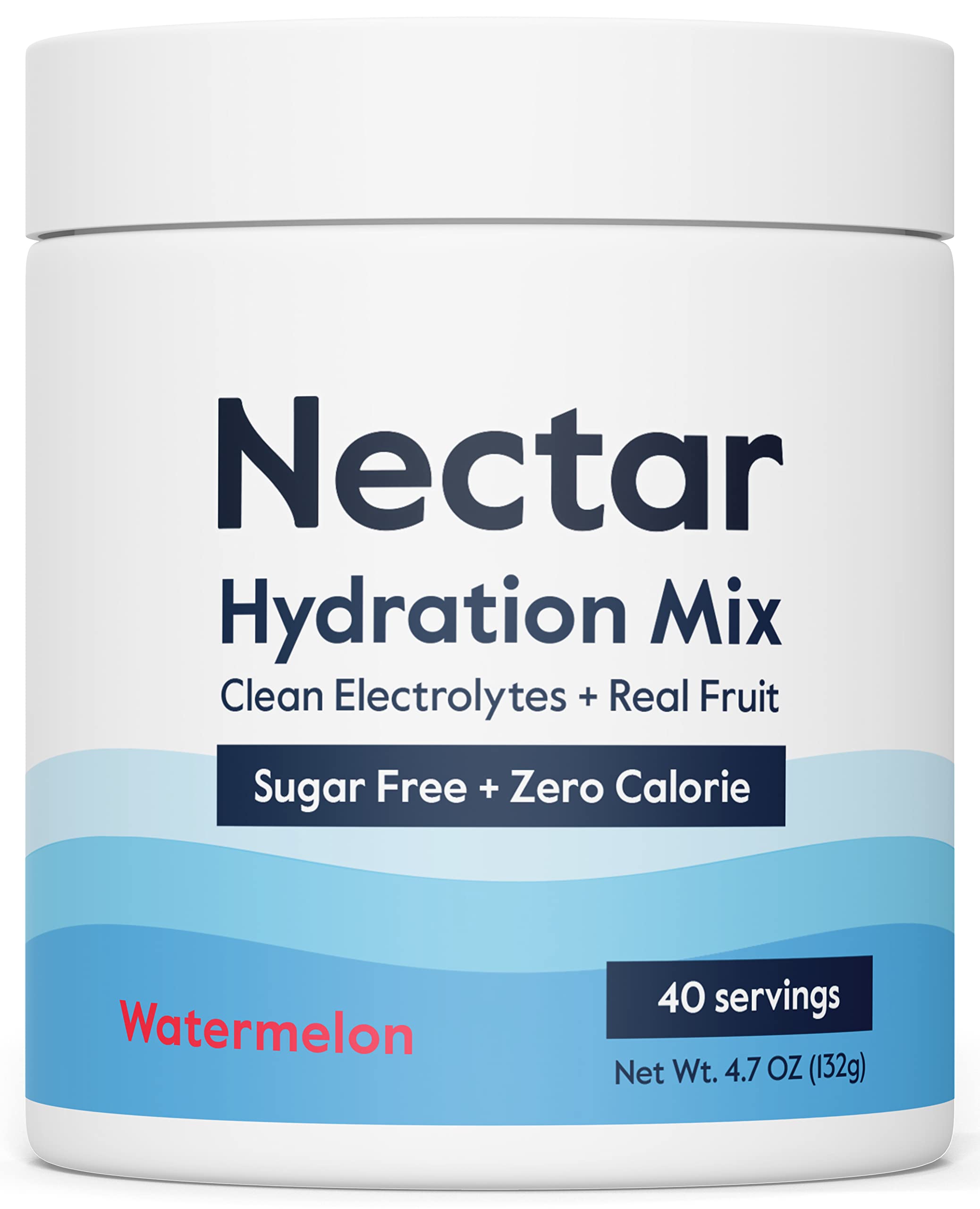 Nectar sugar-free electrolytes watermelon tub pour for quick hydration after workouts.