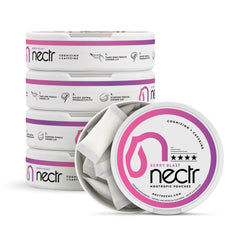 Nectr Energy Berry Blast pouch close-up for smooth focus