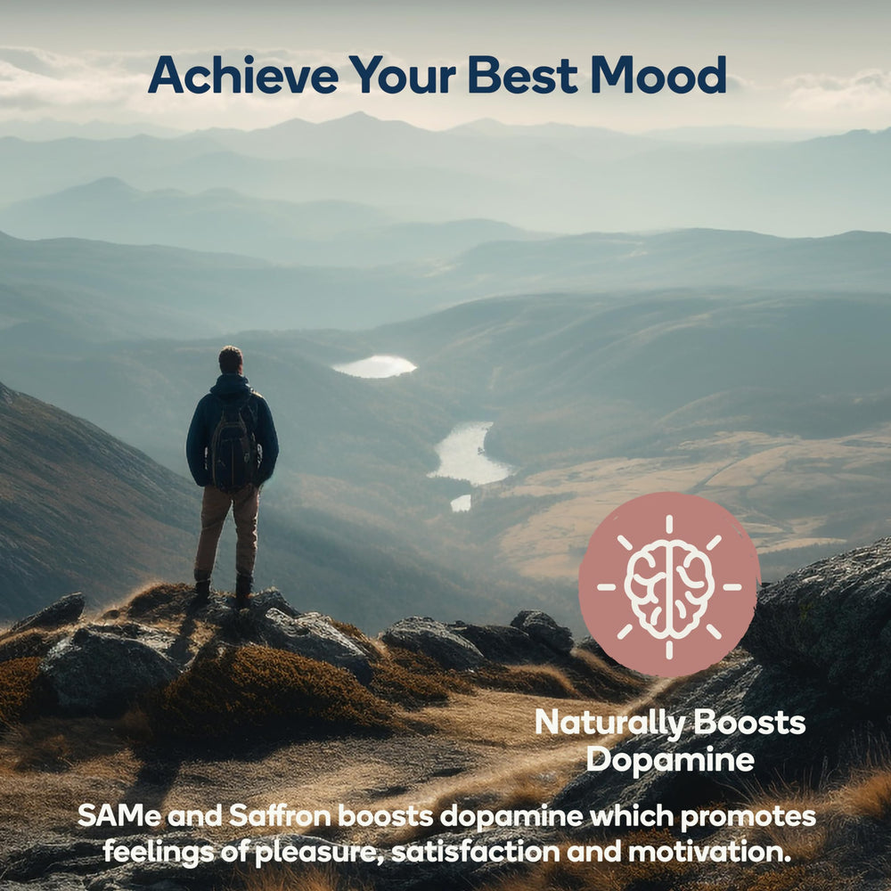Nedley Health Mood packaging inside view showing 60 tablets and daily-use practicality.