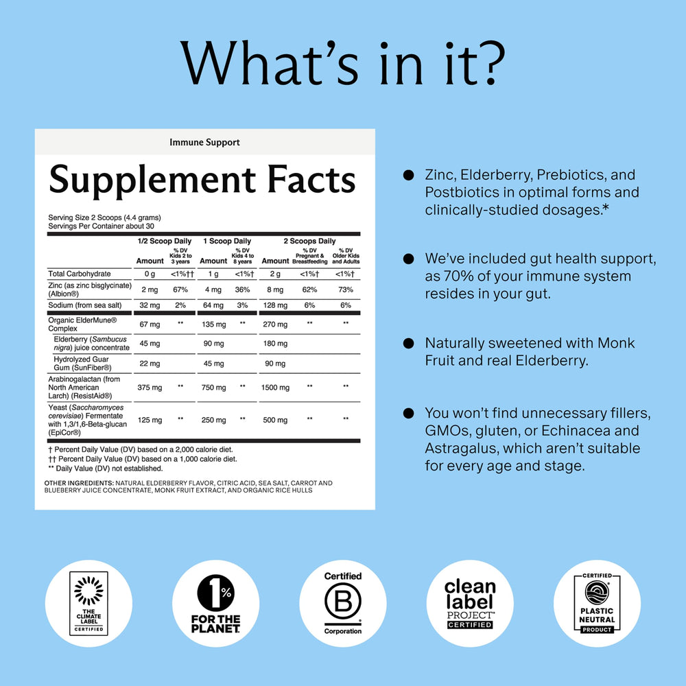 Needed Immune Support measuring scoop for precise daily portions.