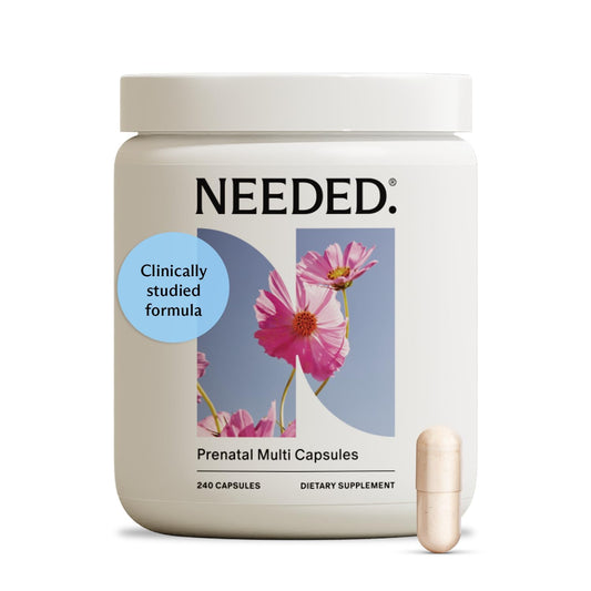 Needed multivitamin with choline bottle for prenatal nutrient support.