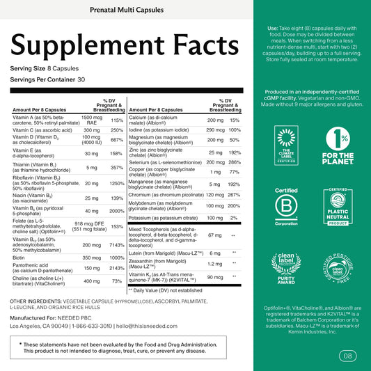 Needed pregnancy vitamins capsules for easy daily use.