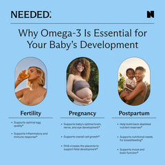 Needed Prenatal Omega-3 sustainably sourced from microalgae for an eco-friendly option.