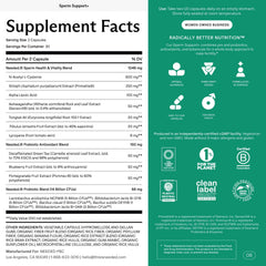 Needed Sperm Support capsules-closeup highlights herbal ingredients in easy-to-swallow capsules.