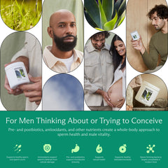 Needed Sperm Support packaging-box emphasizes non-GMO and third-party testing commitments.