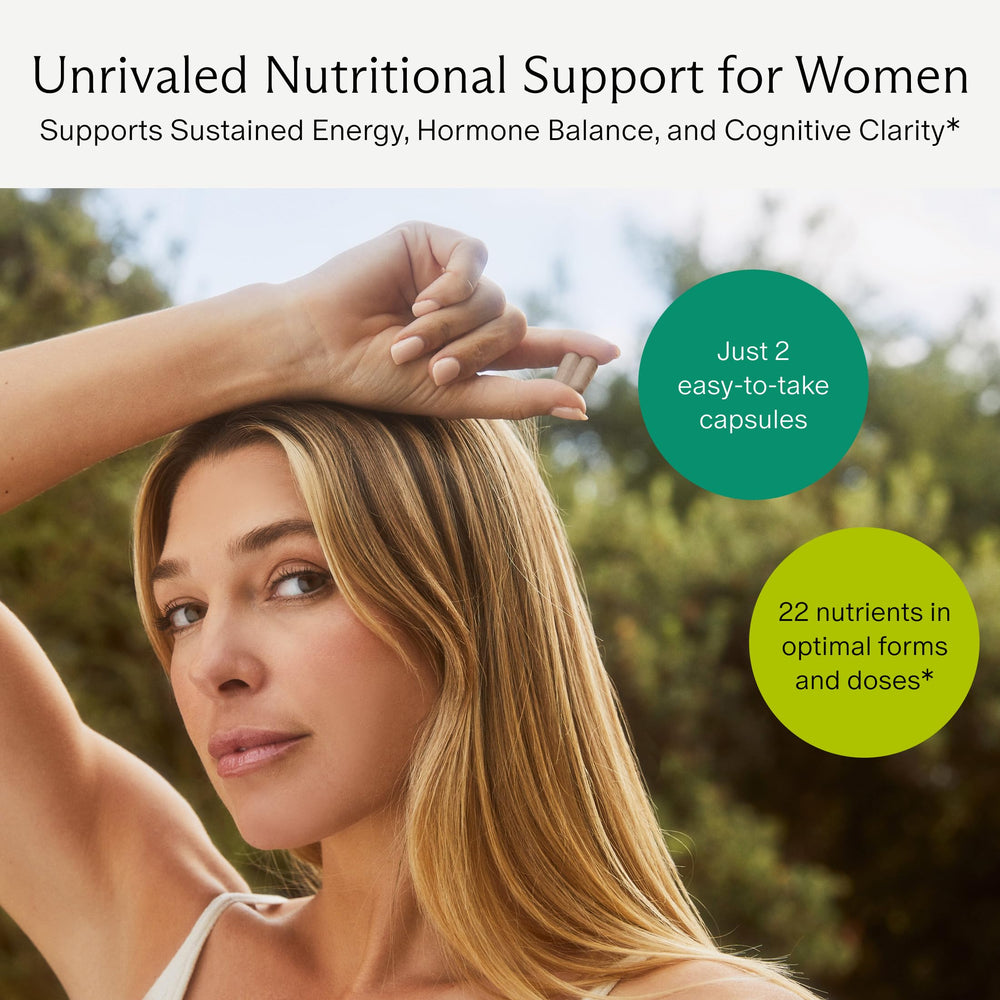 Needed Women's Multivitamin nutrition label view emphasizes 23 nutrients.
