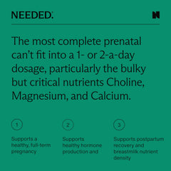 Needed Women’s Multivitamin label shows vitamin and mineral content