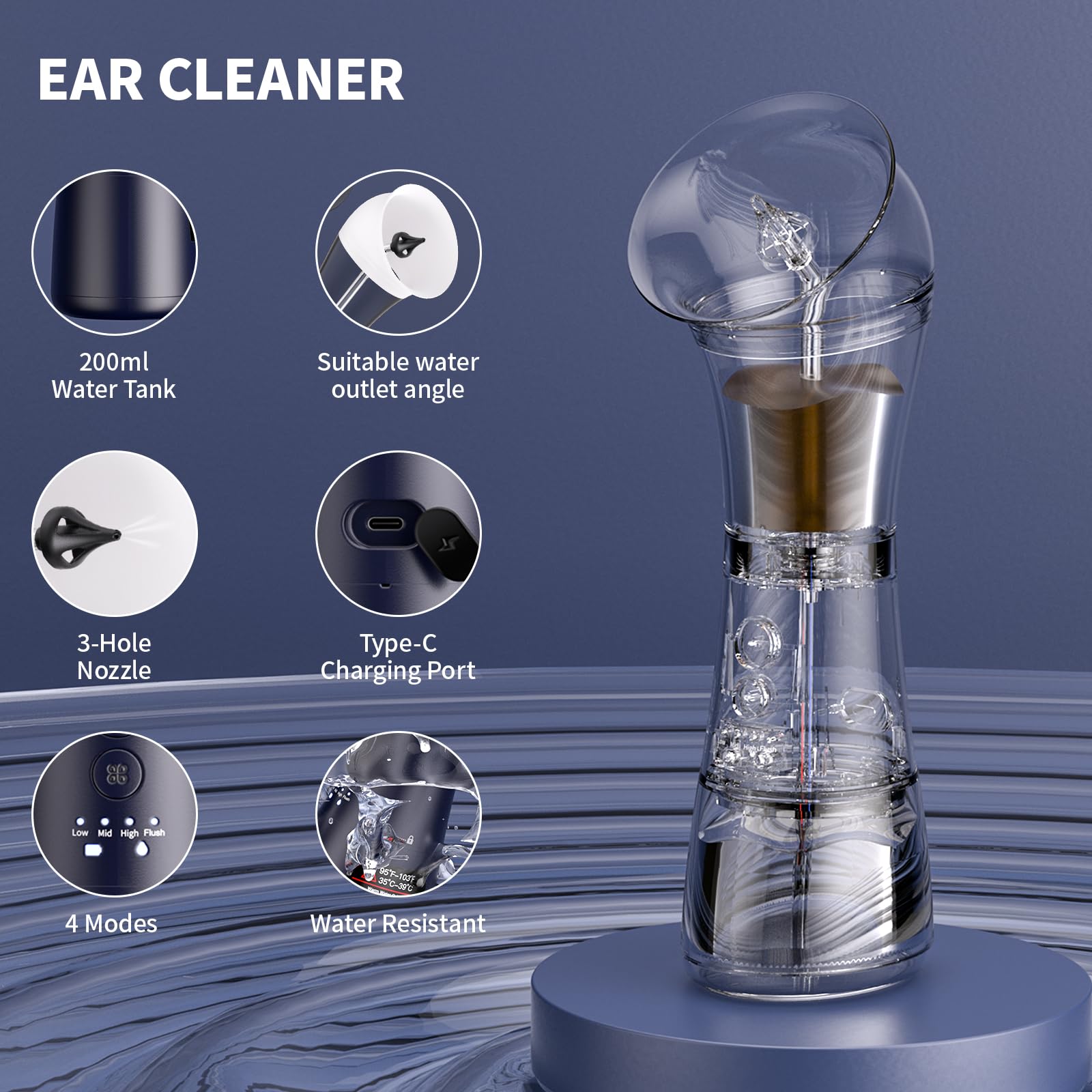 NEGAHU IPX7 waterproof design enables convenient rinsing in the shower