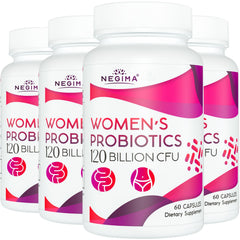 Negima menopause bottle front label showing 120 billion CFUs for daily support