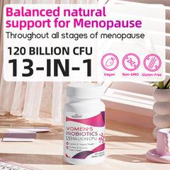 Negima probiotic capsules with subtle herbal illustration