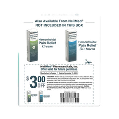 NeilMed glycerin suppositories 120 count emphasizes value and long use.