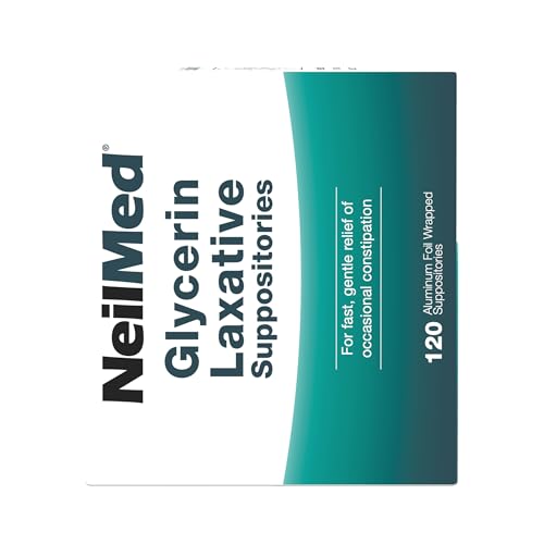 NeilMed glycerin suppositories insertion ease supports pain-free, simple application.
