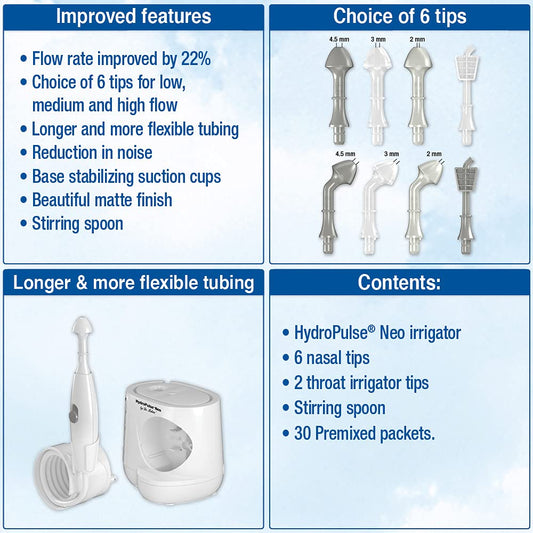 NeilMed HydroPulse Neo sinus tip low flow for gentle cleansing