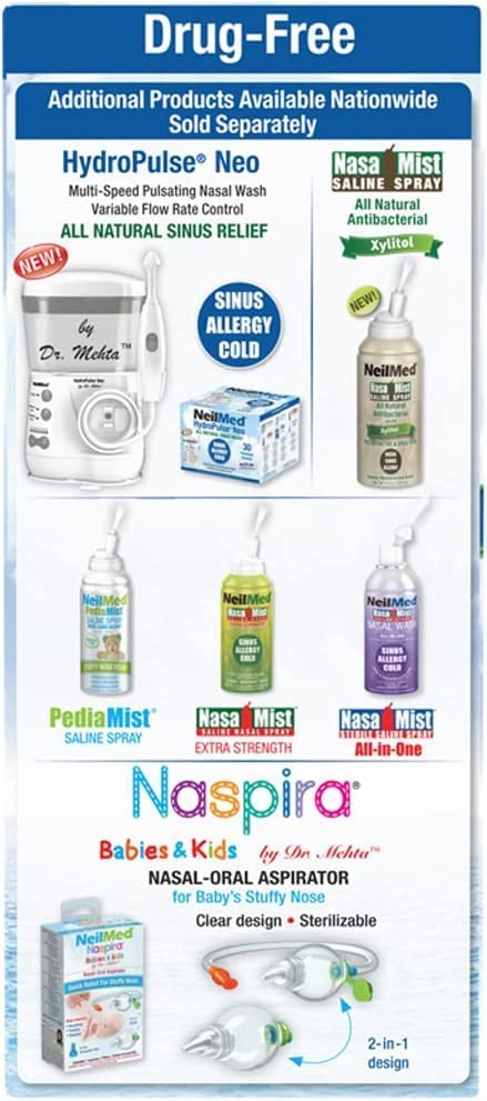 Green hypertonic packets from NeilMed Sinus Rinse offer higher concentration guidance.