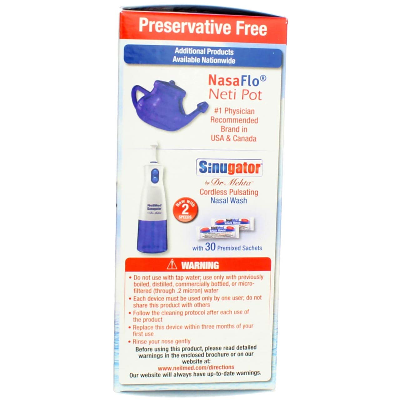 Prepared saline solution ready to pour for soothing nasal care.