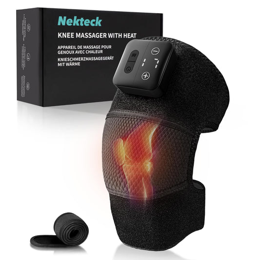 Nekteck knee massager heat cover delivers soothing warmth during knee recovery.