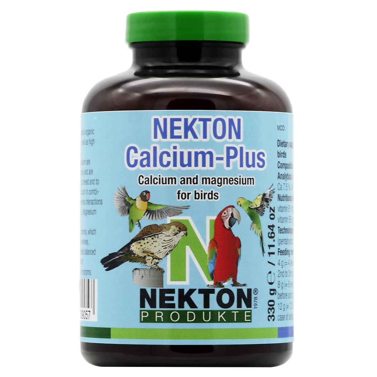 Nekton Calcium Plus bottle front—water-soluble supplement for birds during breeding