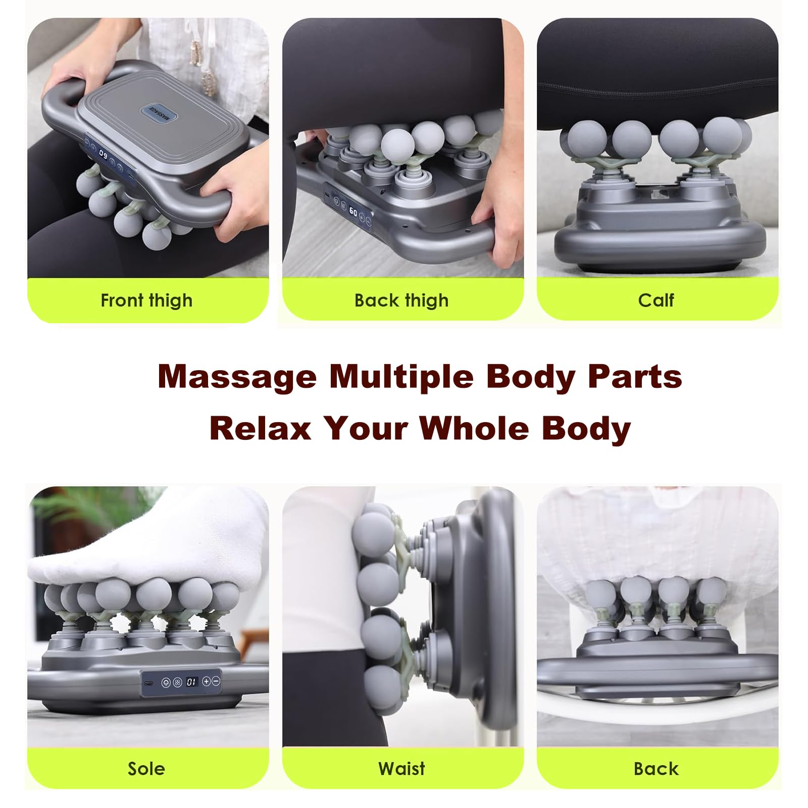 nektron 28-head massage gun set deep-tissue heads target knots and stiffness