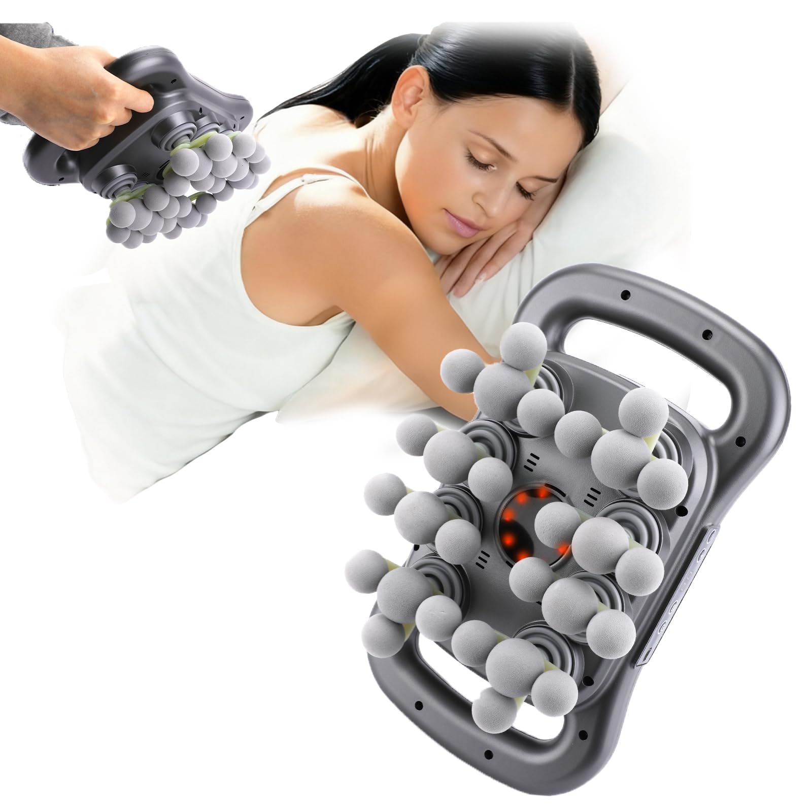 nektron 28-head massage gun set front view for quick post-workout recovery