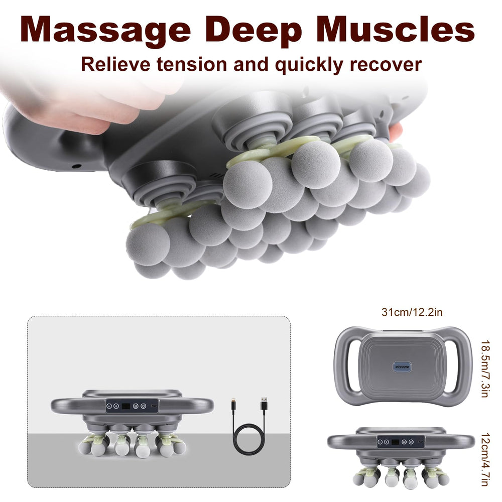 nektron 28-head massage gun set modes-controls show 9 settings for tailored recovery