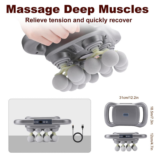 nektron deep tissue percussion massage targets knots and tension effectively.