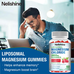 Nelishine liposomal magnesium gummies two-pack display for easy supplementation