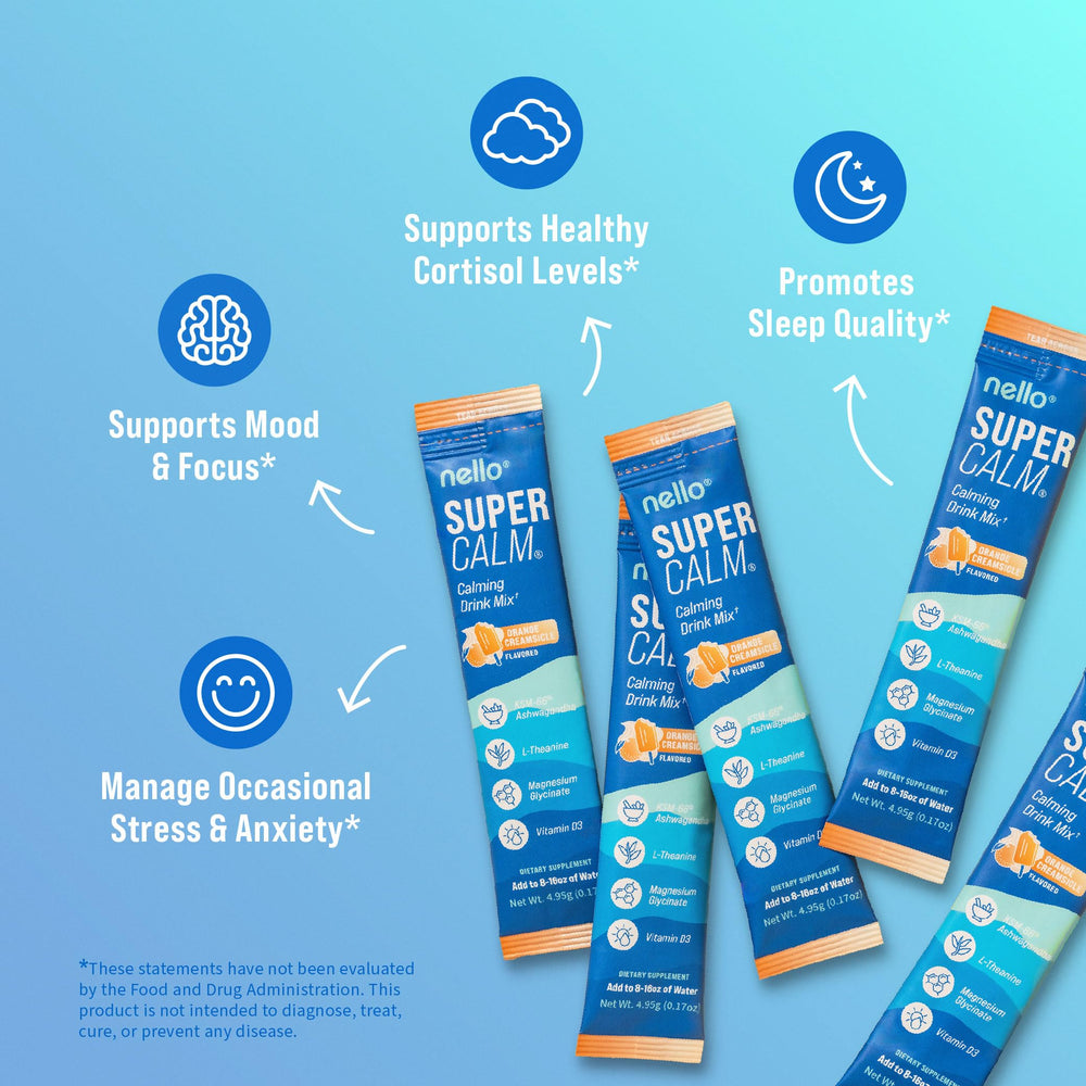 Close up of an on-the-go packet being opened for quick calm.