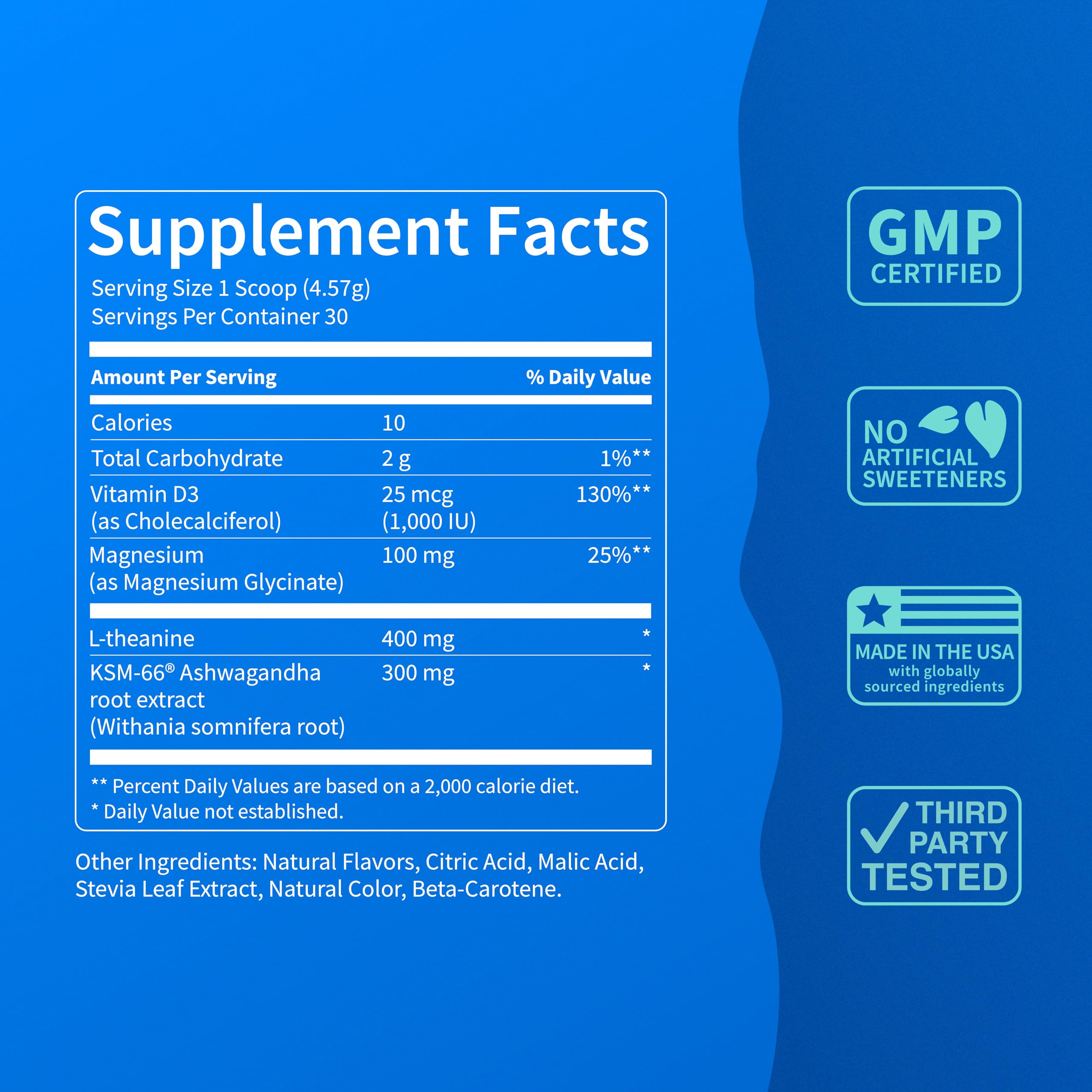 Nello Supercalm ingredients label highlighting key components