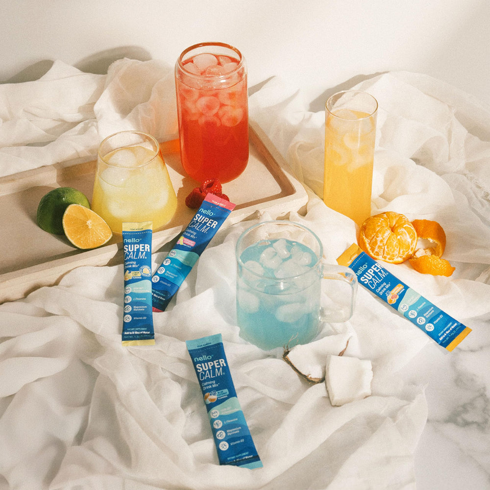 On-the-go packets shown for travel or gym use.