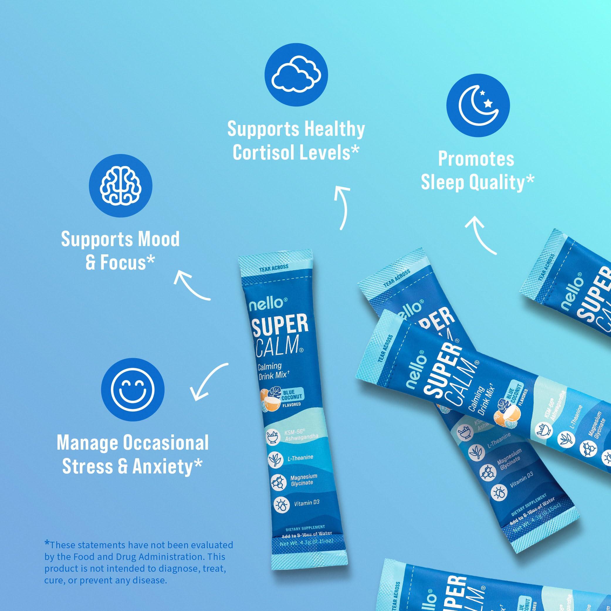 Nello SuperCalm powder scoop shows easy portion control.