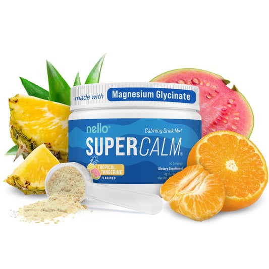 Nello SuperCalm tropical-tangerine-tub for convenient, relaxing hydration.