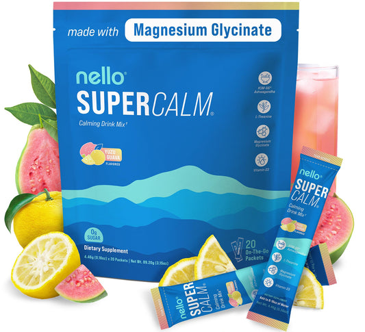 Nello Supercalm yuzu guava sachet for on-the-go relaxation and focus