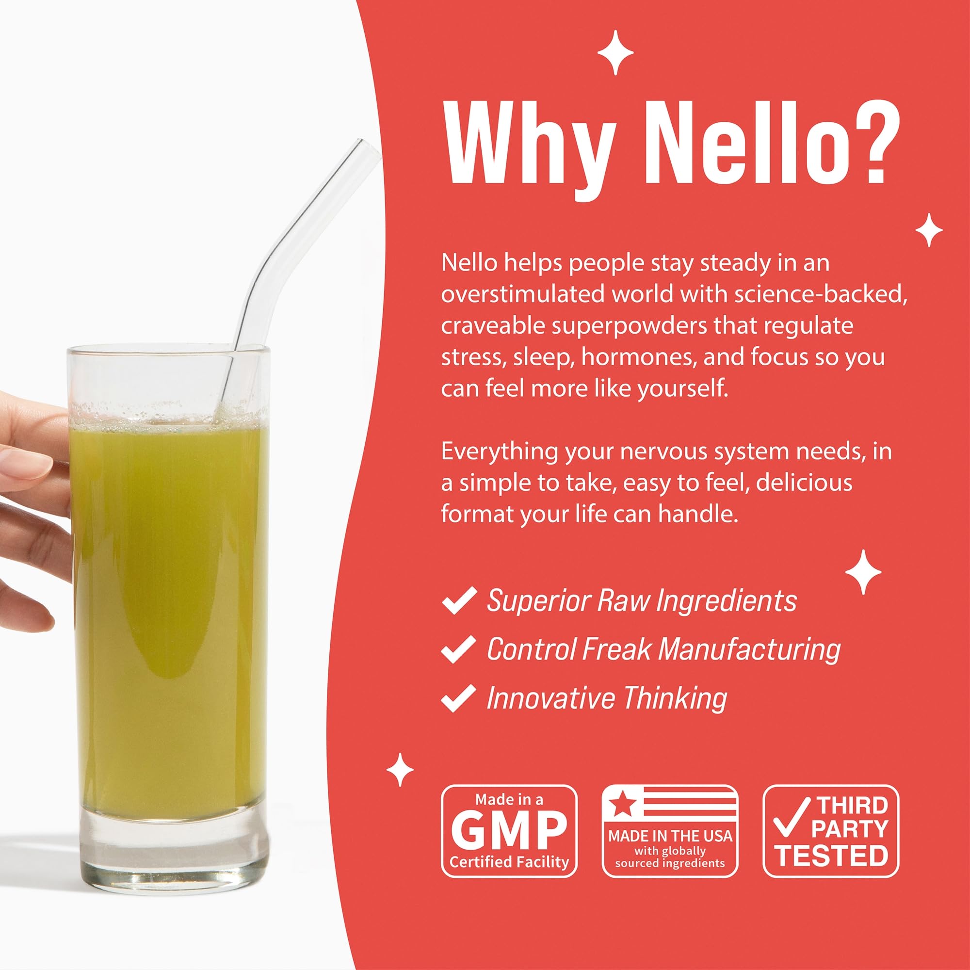 Nello Superfocus label near USA facility, clean production standards.