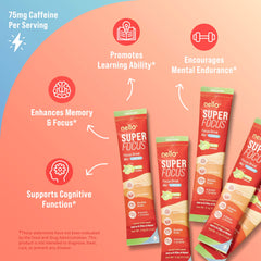 Nello Superfocus Mojito packet open showing on-the-go dose for busy days.