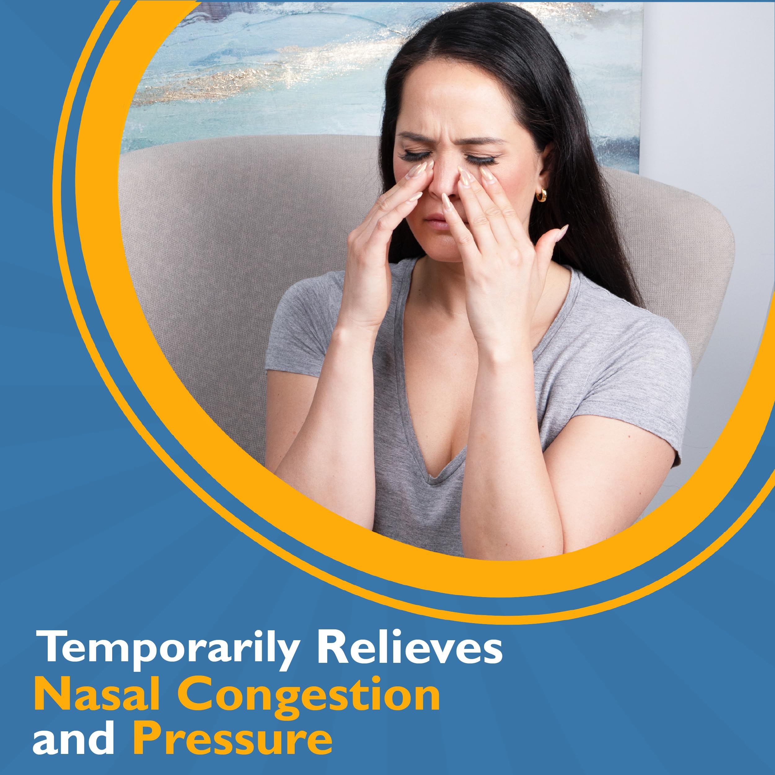 Neo-Synephrine nasal spray in use for congestion relief