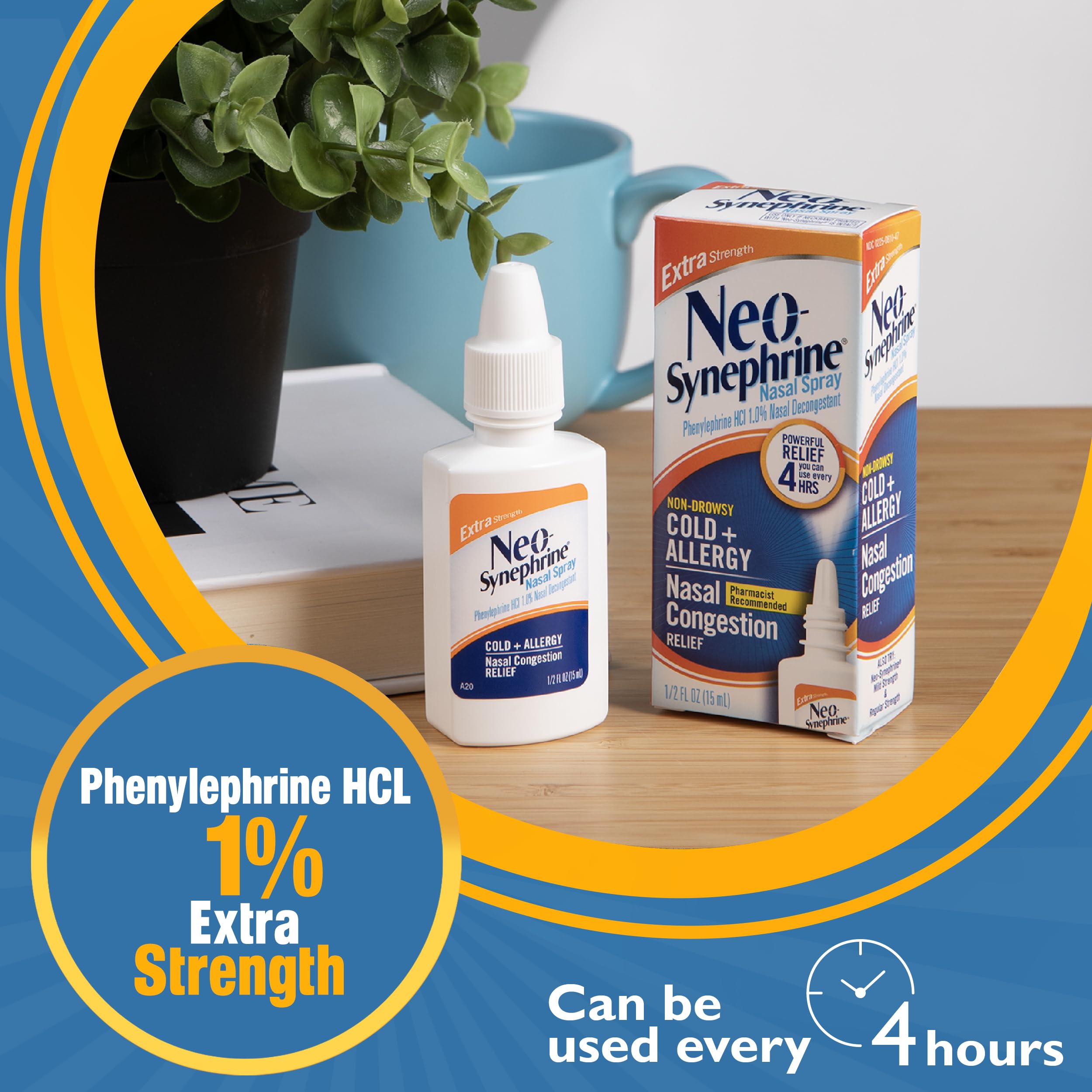 Neo-Synephrine nasal spray pump and cap