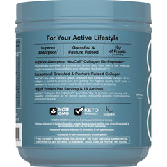 NeoCell Collagen Bio-Peptides powder stirred into tea for smoother mornings.