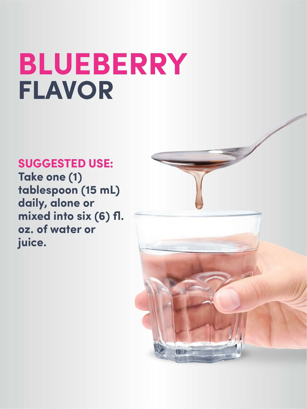 NeoCell Hyaluronic Acid Berry Liquid bottle with blueberry flavor appears refreshing for daily use.