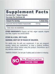 NeoCell ingredient panel highlights non-GMO, gluten-free, soy-free features