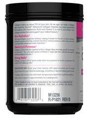 Hydrolyzed collagen peptides close-up emphasizing small peptides for potential body absorption