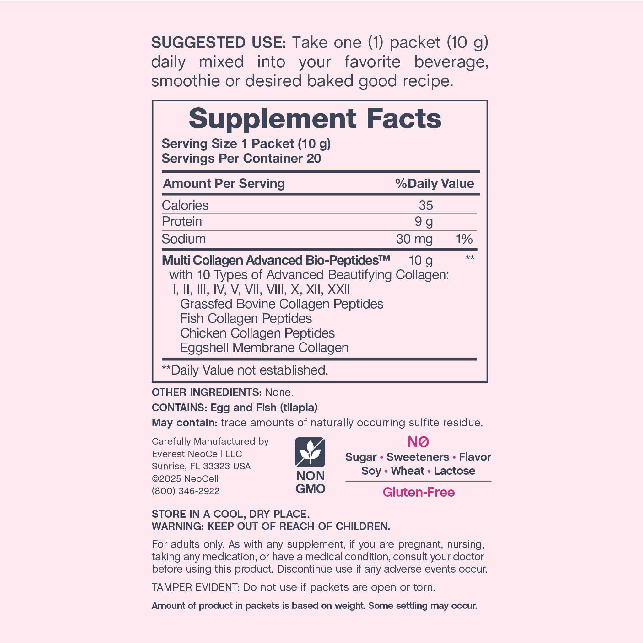 NeoCell collagen powder dissolves easily into your drink
