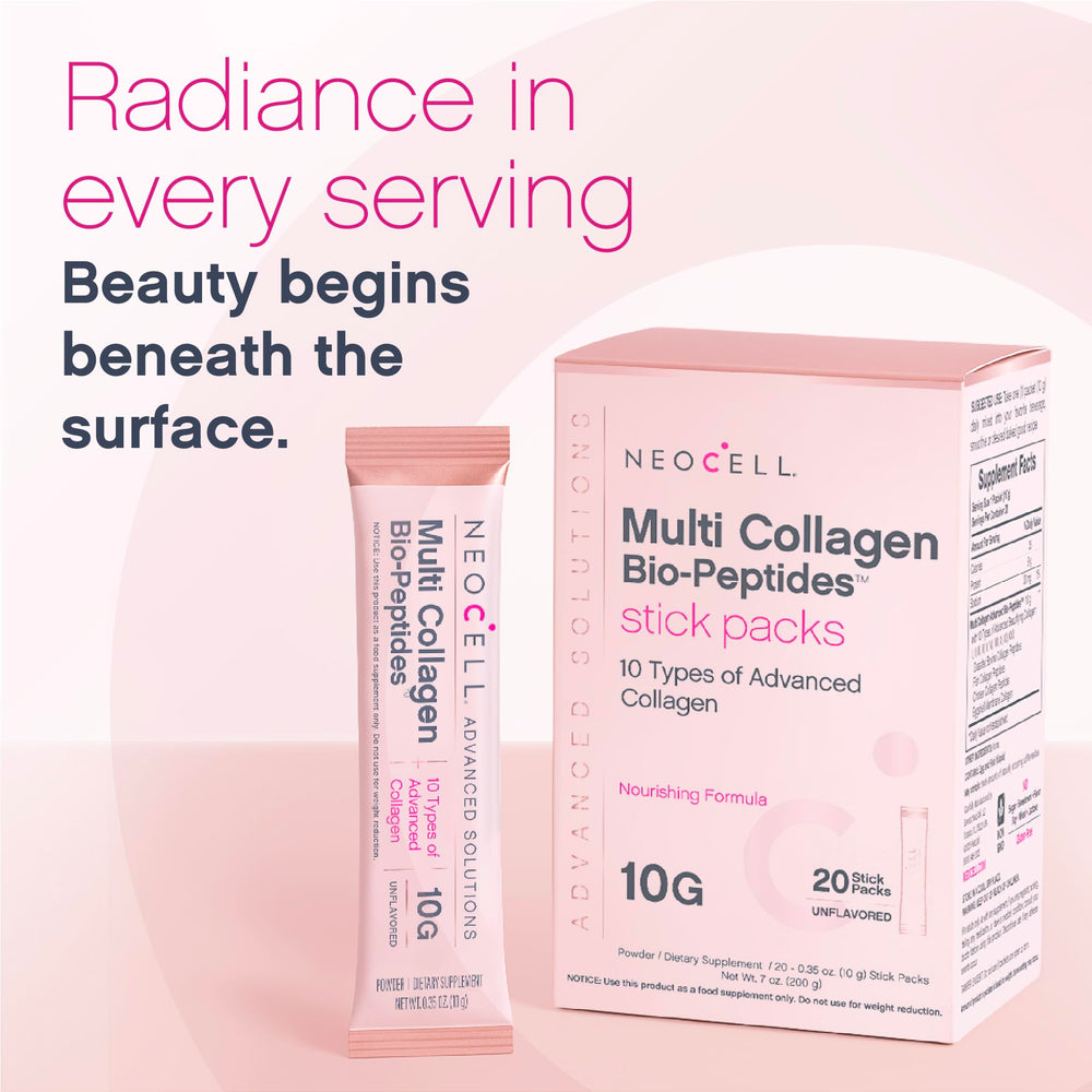 NeoCell multi collagen on a kitchen counter ready