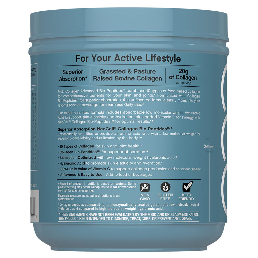 NeoCell Multi Collagen scoop ready to blend into beverages.