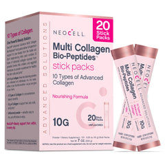NeoCell Multi Collagen stick-pack front view for on-the-go routine