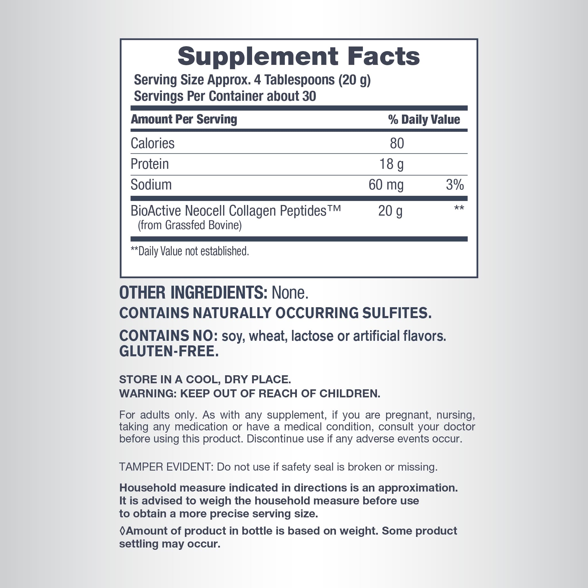 NeoCell collagen powder dissolving in a glass for beverages