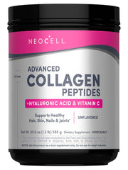 NeoCell Super Collagen Powder bottle shows 12g per serving for daily beauty support